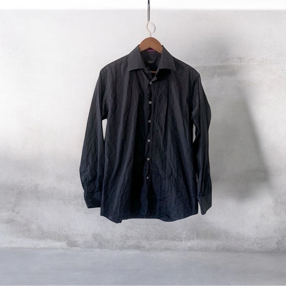 Paul Smith Black Long Sleeve Button-Up Shirt